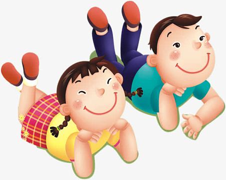 卡通小孩骑人玩游戏素材png玩游戏的小孩png矢量科技感字幕条辉png