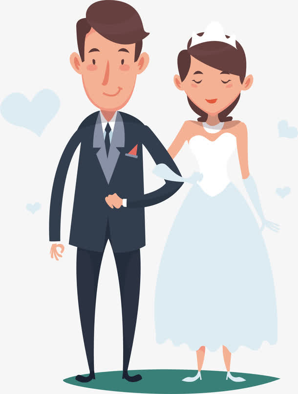 结婚夫妇矢量图