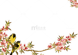 两只黄鹂鸣翠柳