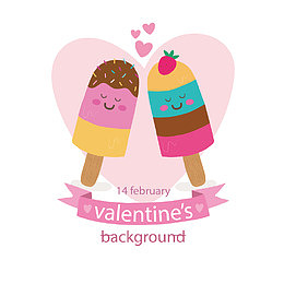 梦幻般的背景与冰淇淋