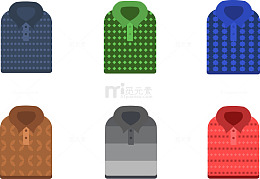矢量图折叠的衣服