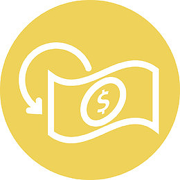 商务黄色兑换货币图标矢量
