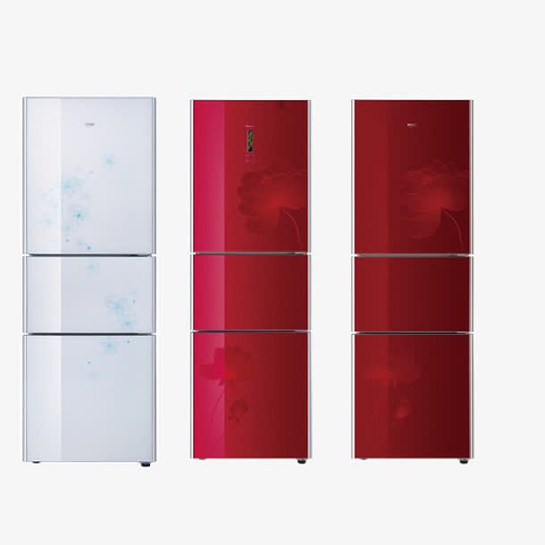 家用电器红色冰箱