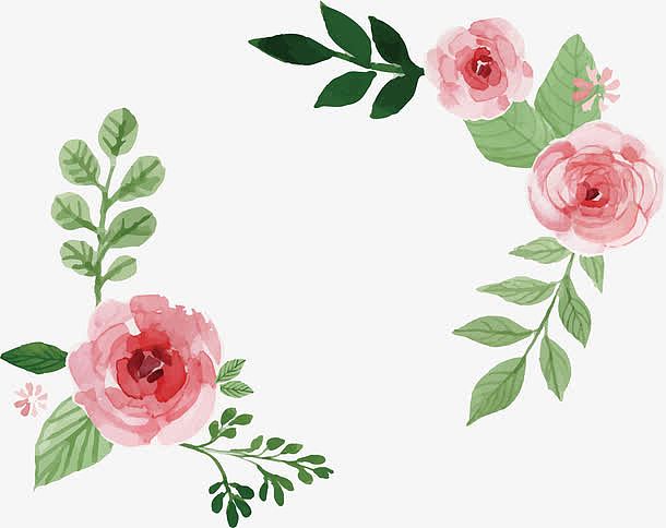 粉色山茶花标题框