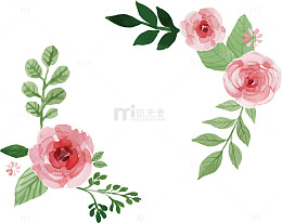 粉色山茶花标题框