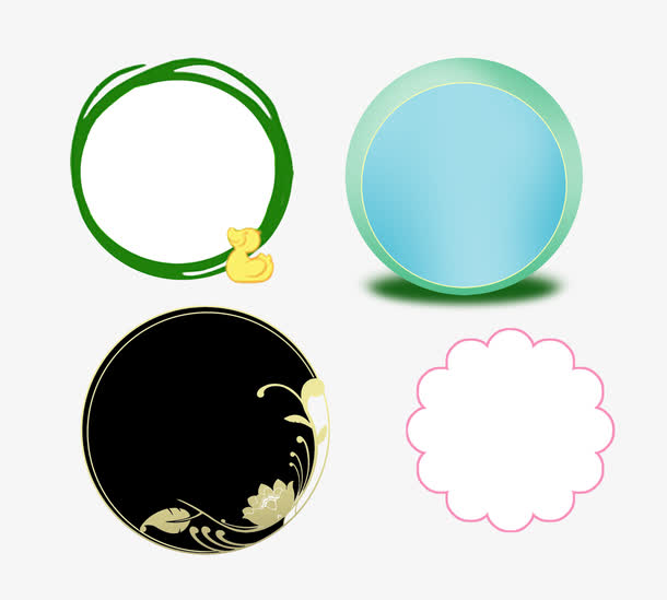 可爱圆形贴纸图片