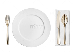 白色和金色餐具