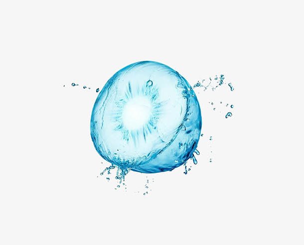 蓝色液体水流效果设计