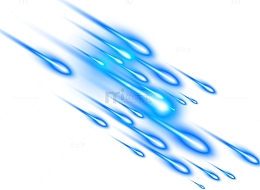 蓝色卡通极速光效流星雨
