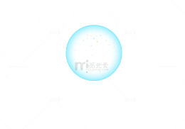 蓝色卡通晶莹圆形气泡