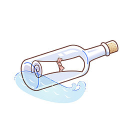 手绘漂流瓶