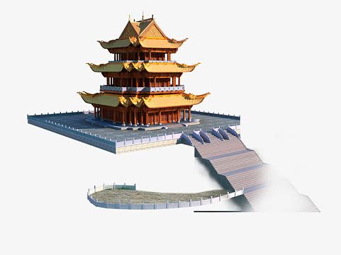 中国风四合院素材-中国风四合院图片元素-觅元素