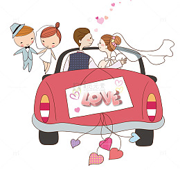 卡通婚车