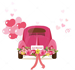 卡通婚车