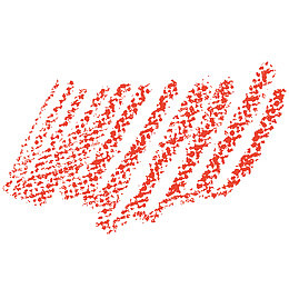 红色线条粉笔笔刷清晰