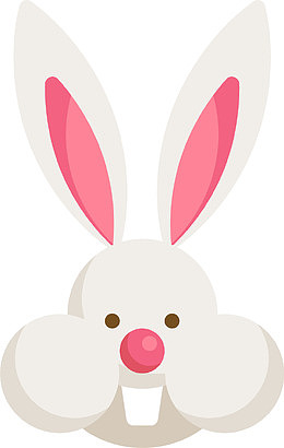 卡通可爱小白兔