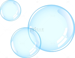 透明矢量氧气泡泡