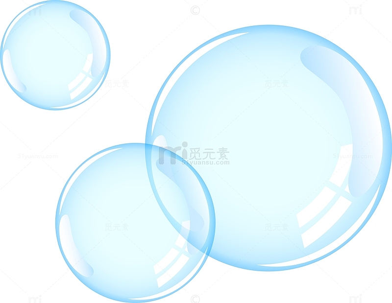 透明矢量氧气泡泡