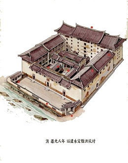 福建永定县洪坑村