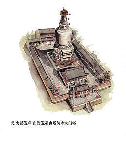 山东五台山塔院寺大白塔