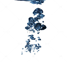 深蓝色的氧气气泡
