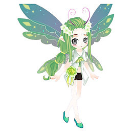 甜美的卡通小花仙