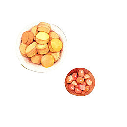 小零食手绘画素材图片