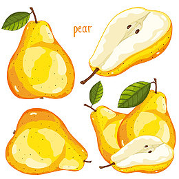 卡通梨子图片