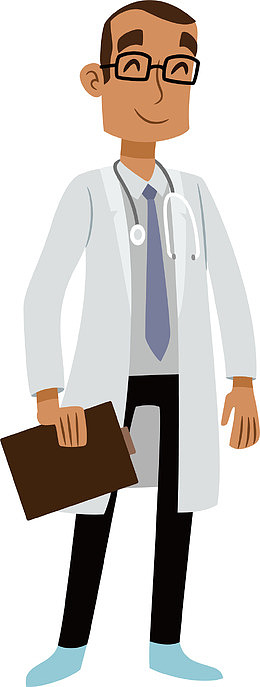 满脸笑容的男医生