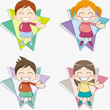 微笑的卡通可爱人物