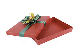 打开的红色礼物盒子