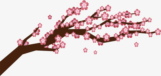 精美的桃花树枝