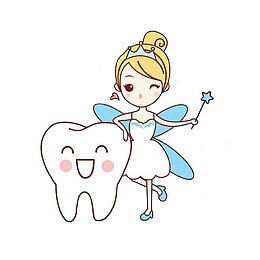 扶着牙齿的小精灵