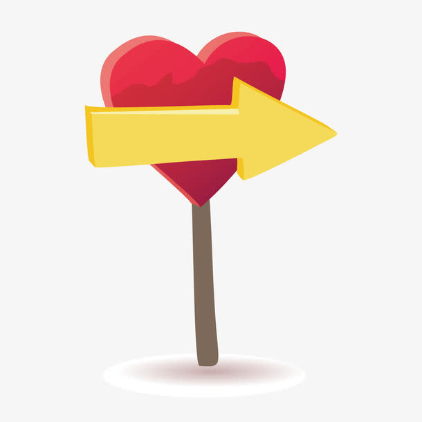 矢量心脏箭头素材