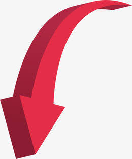 红色立体箭头圆环