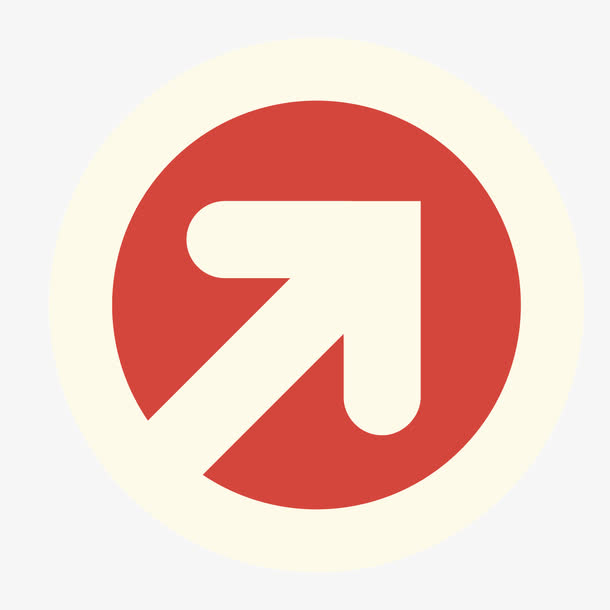 灰色圆形商务箭头