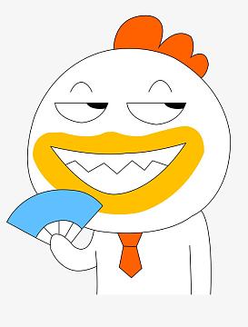 手绘可爱坏笑表情阿鸡米德