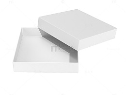 打开的白色礼物盒