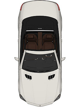 白色的汽车顶部图