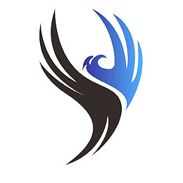 黑色蓝色合作LOGO
