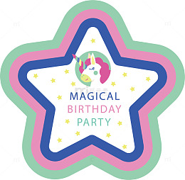 五角星生日海报