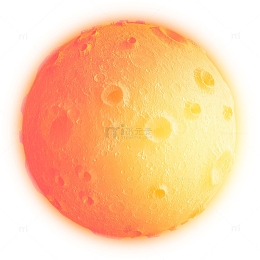 卡通发光渐变质感星球