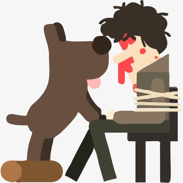 狗狗与捆绑的男士