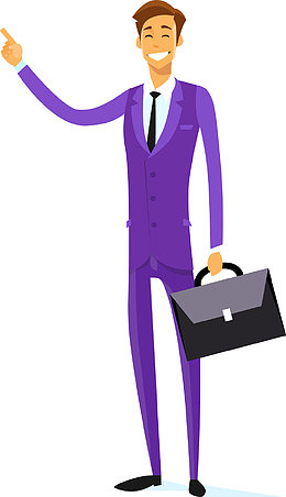 矢量卡通商务人士素材