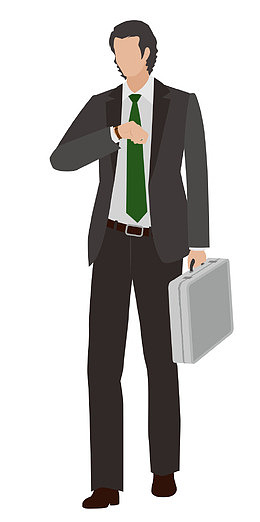 正在看时间的男士