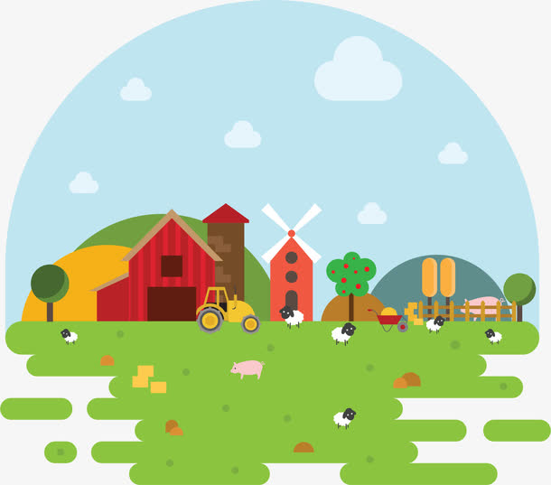 农场风景素材免费下载_觅元素