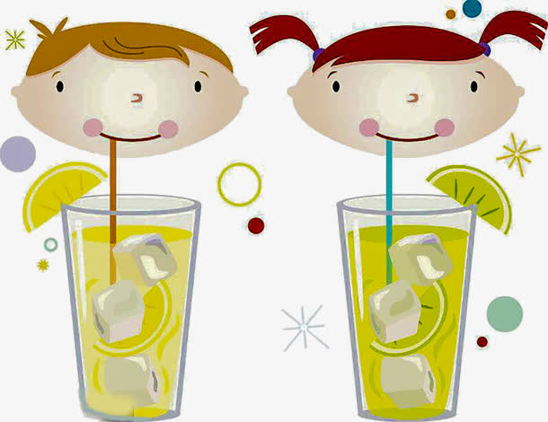 小朋友一起喝水