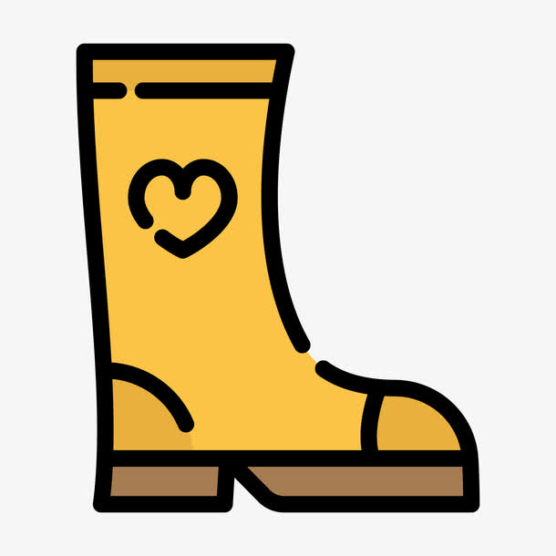 卡通手绘矢量靴子