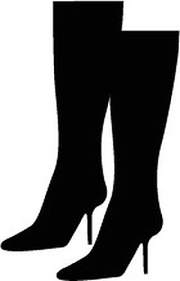 女士高跟鞋剪影