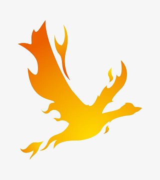 png碧桂园凤凰酒店管理学院logo(3543x3532)png黄色凤凰线条简笔